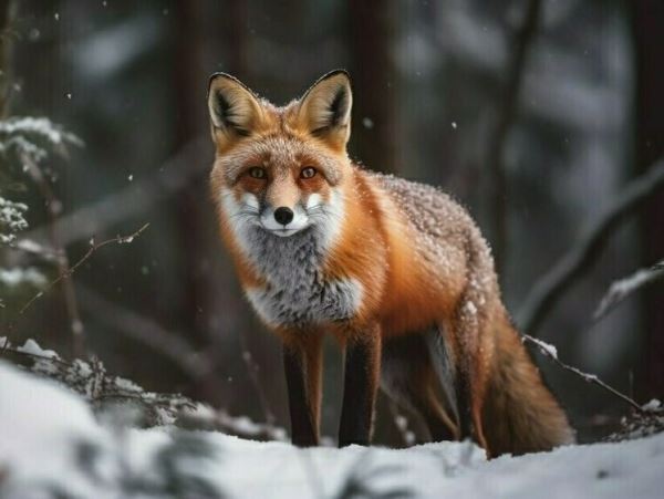 Карельская лисица легко нашла мышь под снегом и вкусно покушалаВ Пряжинском районе лиса удачно поохотилась во дворе какого-то жилого дома.