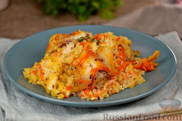 Рис с рыбой (в духовке)
